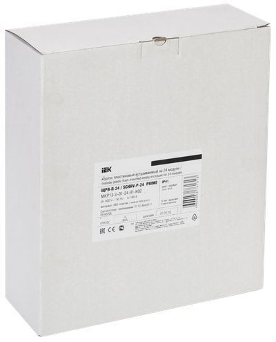 PRIME Корпус пластиковый ЩРВ-П-24 модуля встраиваемый черный IP41 IEK