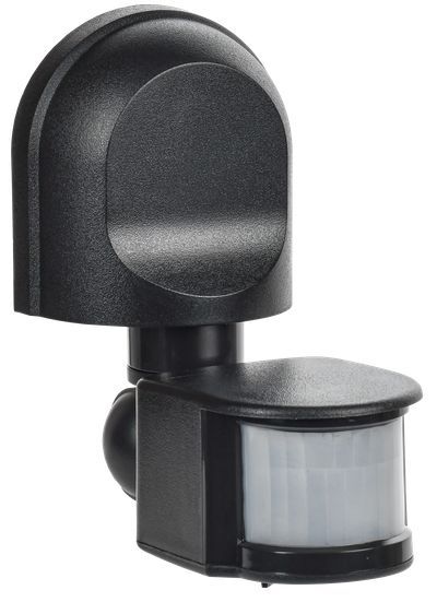 Датчик движения ДД-008 1100Вт 180град 12м IP44 черный IEK