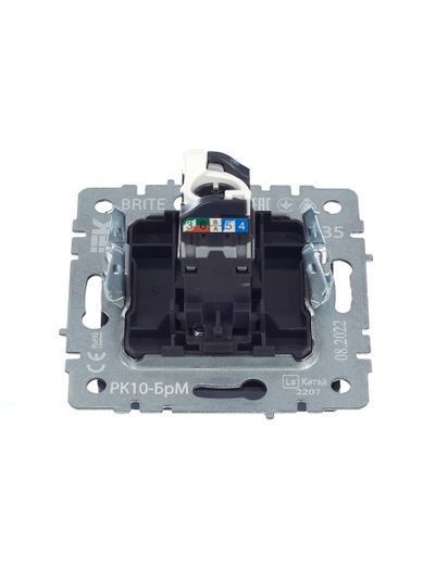 BRITE Розетка компьютерная RJ45 кат.5E РК10-БрМ маренго IEK