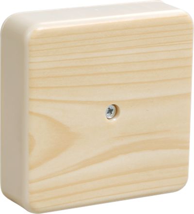 Коробка распаячная КМ41216-04 для открытой проводки безгалогенная (HF) 75х75х28мм сосна (6 клемм 6мм2) IEK