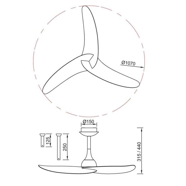Люстра-вентилятор Mantra IPANEMA III 9041