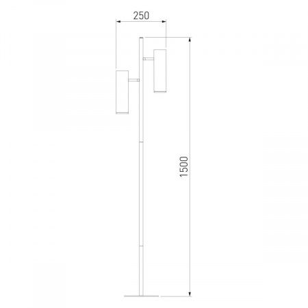 Торшер Eurosvet Barre 01087/2 латунь
