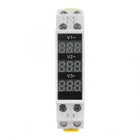 Индикатор напряжения модульный трехфазный цифровой EKF VDI-G33