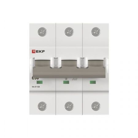 Автоматический выключатель ВА 47-125 3P 50А (C) 15кА PROXIMA EKF