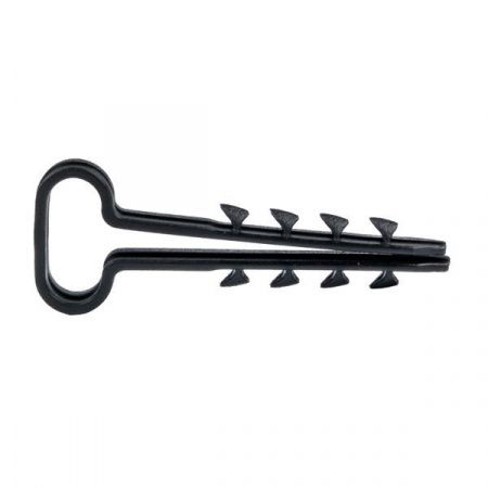 Дюбель-хомут (6x14 мм) для плоского кабеля черный (100 шт.) EKF PROxima