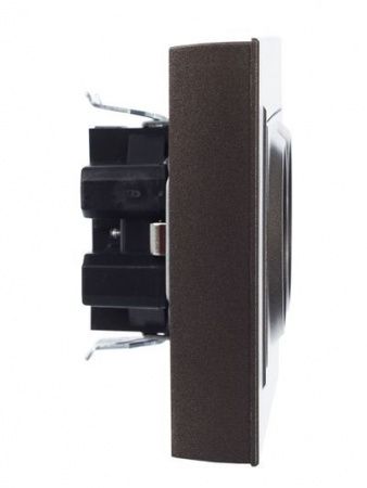 BRITE Розетка 2-местная с заземлением с защитными шторками 16А в сборе РСш12-3-БрТБ темная бронза IEK