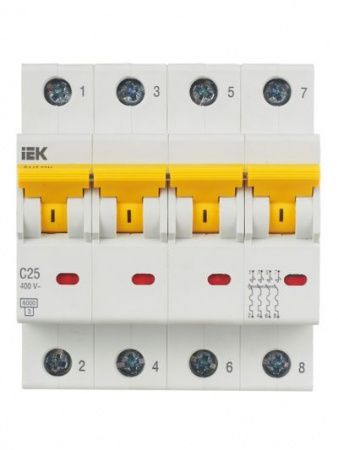 KARAT Автоматический выключатель ВА47-60M 4P C 25А 6кА IEK