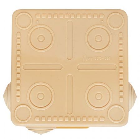 Коробка распределительная КМР-030-014 с крышкой (100x100x55), 8 мембранных вводов светлое дерево IP54 EKF PROxima