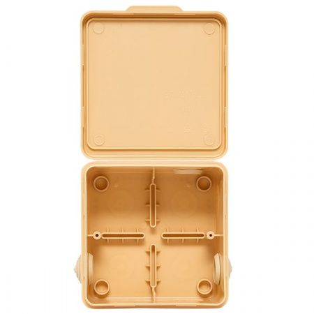 Коробка распределительная КМР-030-014 с крышкой (100x100x55), 8 мембранных вводов светлое дерево IP54 EKF PROxima