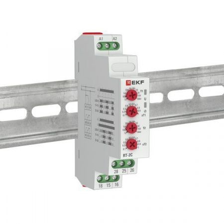 Реле времени (2 регулир. порога времени 2 исп. конт.) RT-2C EKF PROxima