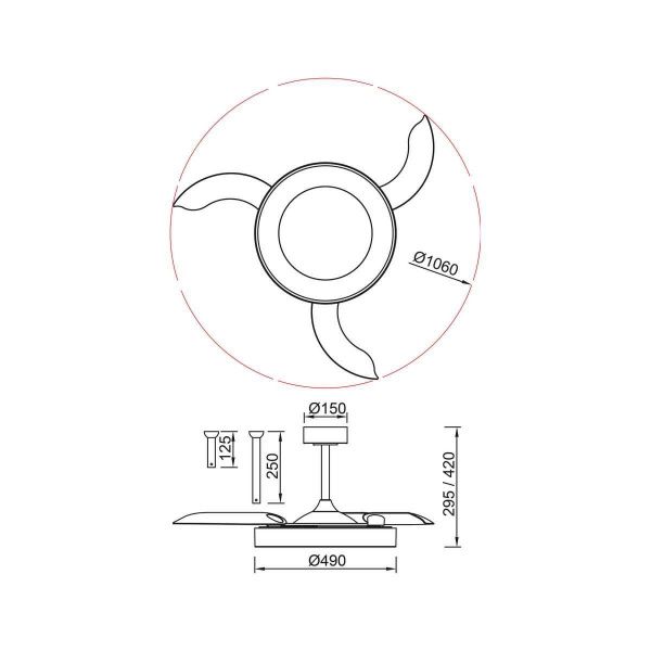 Люстра-вентилятор Mantra NISEKO FAN M 9091