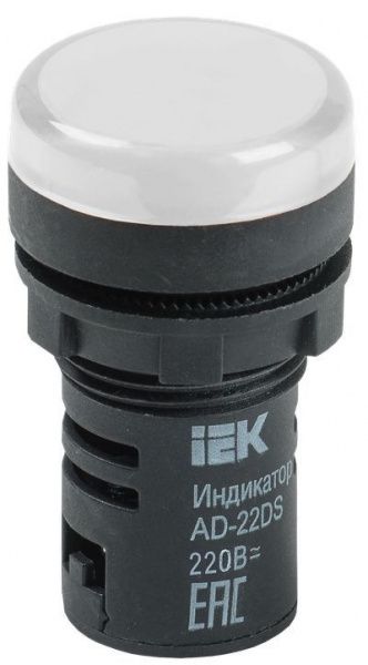 Лампа AD22DS(LED)матрица d22мм белый 230В AC/DC IEK