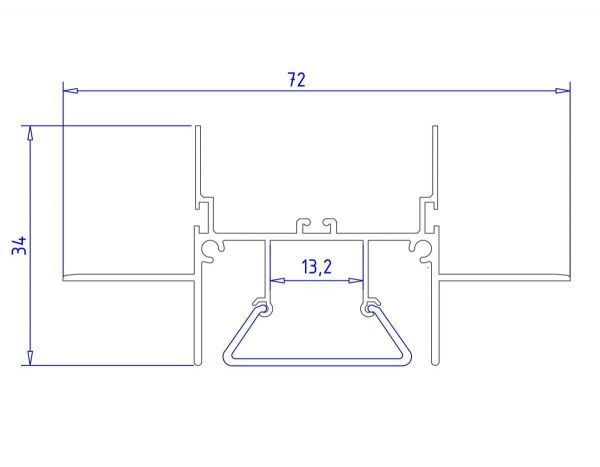 Встраиваемый профиль с рассеивателем Ambrella Illumination GP4000AL