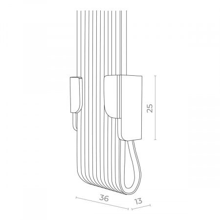 Заглушка для двойного зажима ремня ST Luce Band ST411.419.04