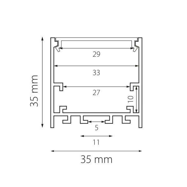 Профиль с рассеивателем Lightstar Profiled 419261