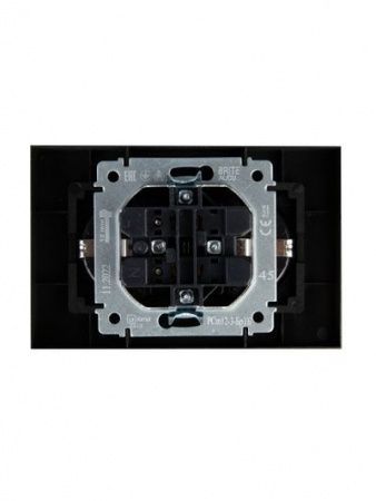 BRITE Розетка 2-местная с заземлением с защитными шторками 16А в сборе РСш12-3-БрТБ темная бронза IEK