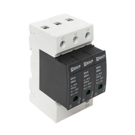 Ограничитель импульсных напряжений ОПВ-B/3P In 30кА 440В с сигн. EKF PROxima